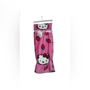 Hello Kitty Pink Blanket with Strawberry Design
